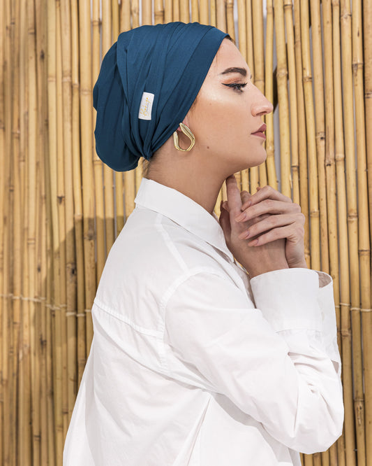 One tail turban – The Jewel Glow - Turquoise